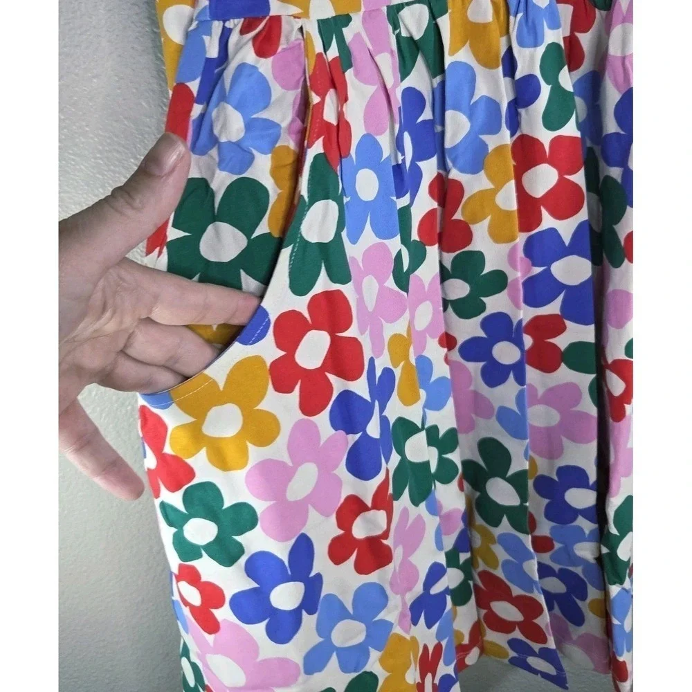 Hanna Andersson Floral Dress Girls‎ 10 140 NWT Colorful Flower Print Skater